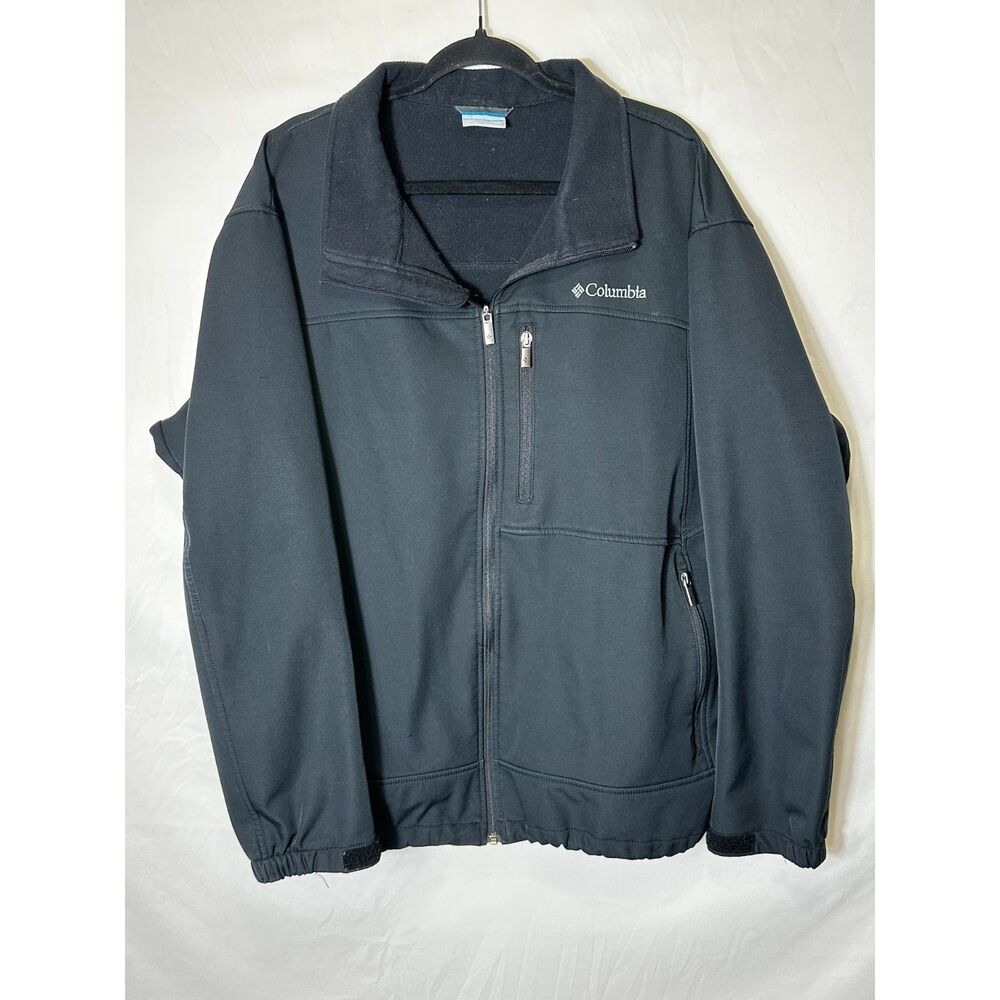 Columbia Men's Outdoor Cruiser Valley II Softshell Jacket Black Heather Size XXL